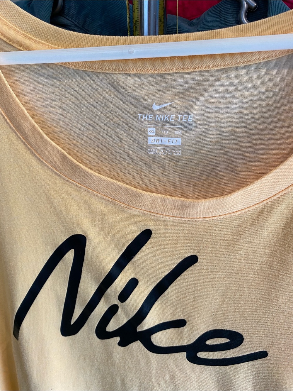 Nike Yellow Short Sleeve Logo Tee Orange Creamsickle color - Picture 2 of 3